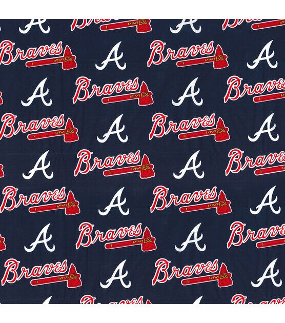 Fabric Traditions Atlanta Braves Cotton Fabric Logo, , hi-res, image 2