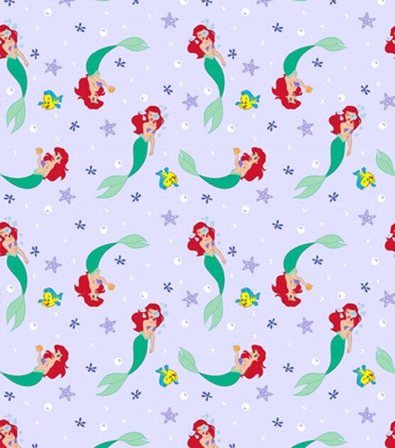 Disney Princess Ariel Flounder Cotton Fabric, , hi-res, image 2