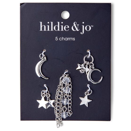 5ct Silver Moon & Star Charms by hildie & jo