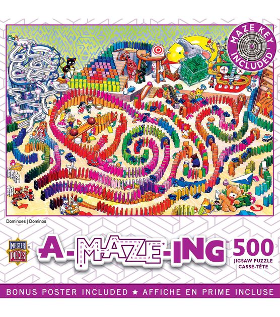 MasterPieces 15" x 21" Dominoes A Maze Ing Jigsaw Puzzle 500pc