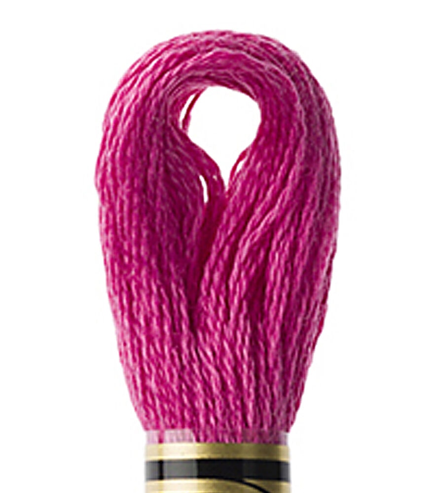 DMC 8.7yd Pink 6 Strand Cotton Embroidery Floss, 3805 Cyclamen Pink, swatch, image 25
