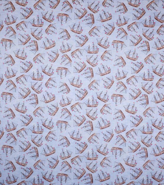 Virginia Cotton Fabric Tossed Icons, , hi-res, image 2