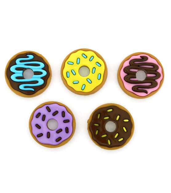 Dress It Up 5ct Party Donut Party Flatback Buttons