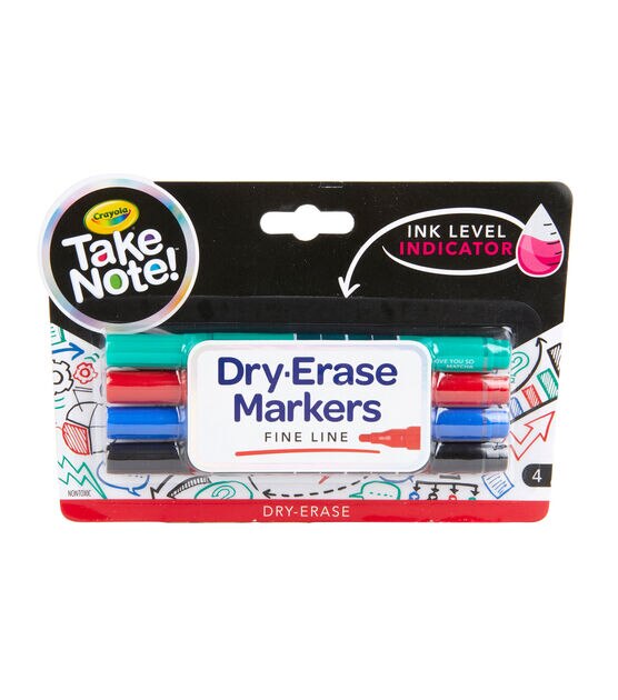 Crayola Take Note Dry Erase Markers, Blue, Intermediate Child,12 Count 