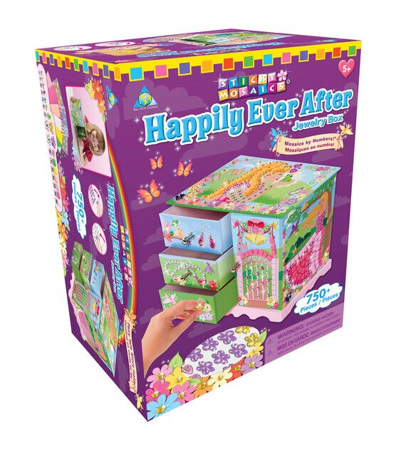 Sticky Mosaics Kit Happily Ever After Jewelry Box