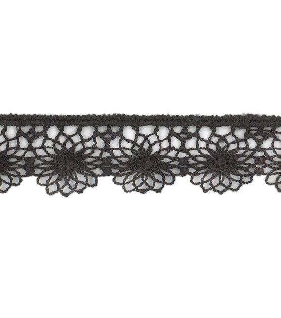 Simplicity Tattered Lace Trim 0.63'' Black