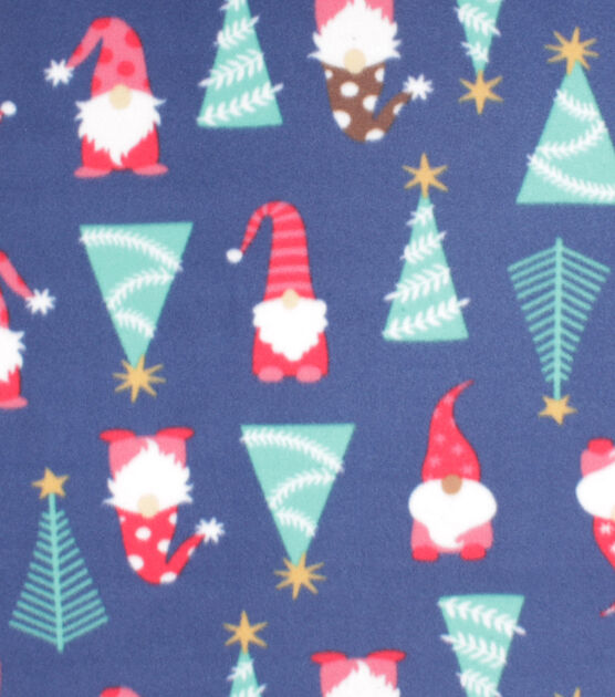 Christmas Gnomes Blizzard Prints Fleece Fabric