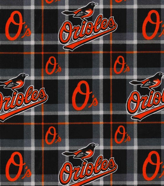 Fabric Traditions Baltimore Orioles Flannel Fabric Plaid