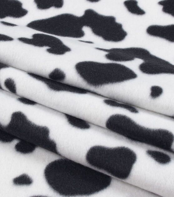 Cow Print Blizzard Fleece Fabric, , hi-res, image 2