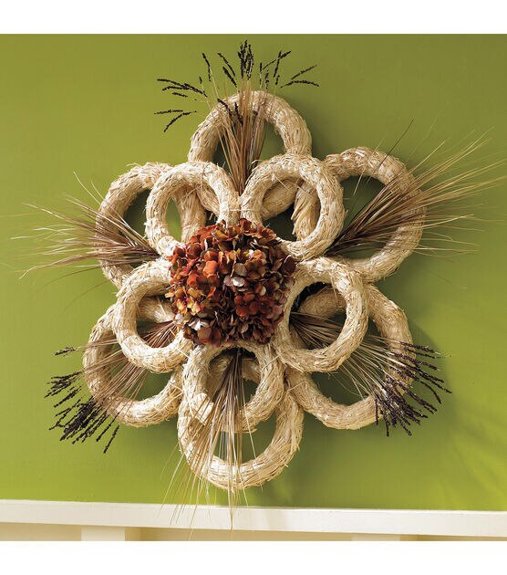 14" Natural Straw Wreath by Bloom Room, , hi-res, image 7