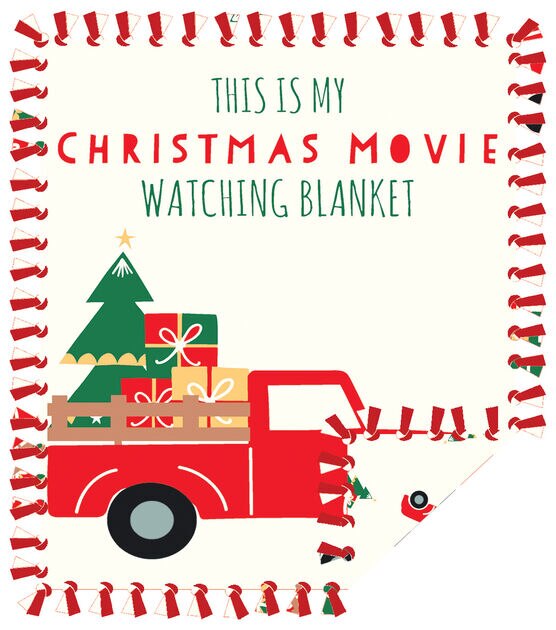 48" Wide Christmas Movie No Sew Fleece Blanket