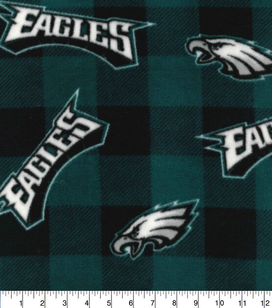 Fabric Traditions Philadelphia Eagles Fleece Fabric Buffalo Check