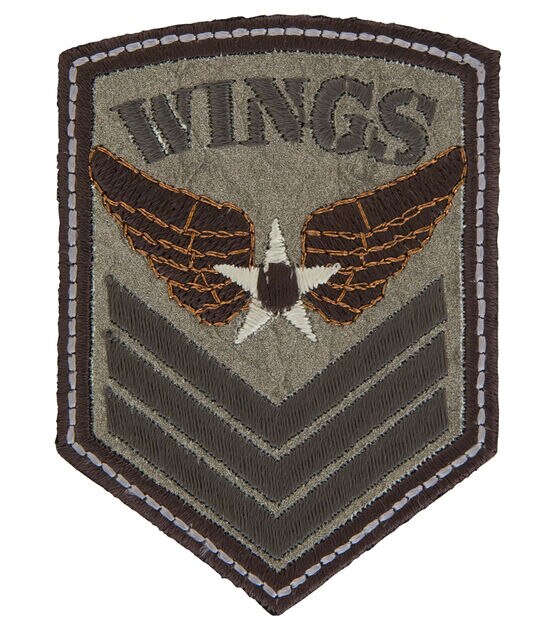 Simplicity 3" Embroidered Army Wing Iron On Patch, , hi-res, image 2
