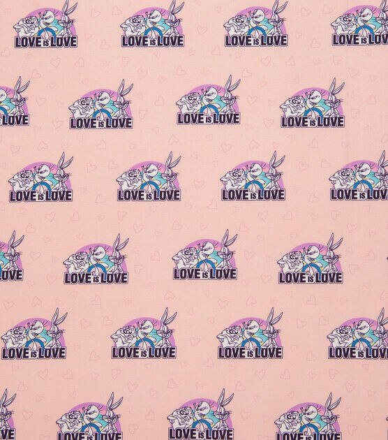 Looney Tunes Love Is Love Valentine's Day Cotton Fabric, , hi-res, image 2