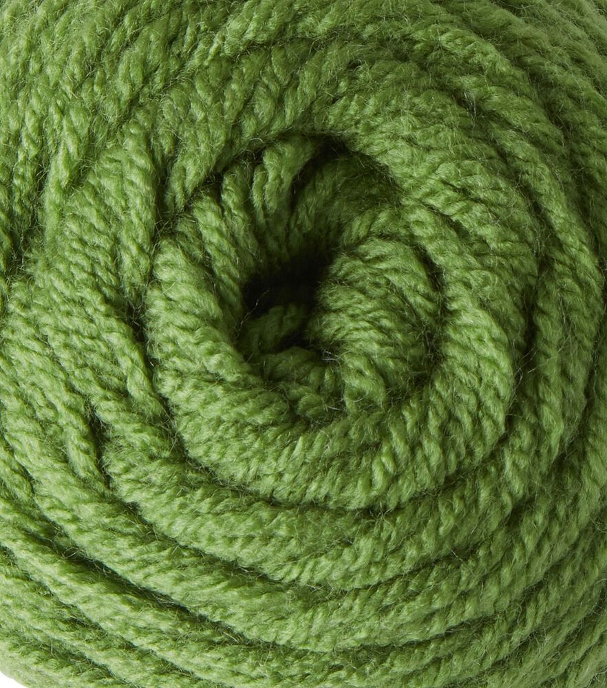 6oz Solid Medium Weight Acrylic 380yd Value Yarn by Big Twist, Light Green, swatch, image 29
