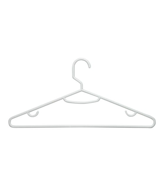 Honey Can Do 15" x 7.5" White Recycled Plastic Hangers 60pk