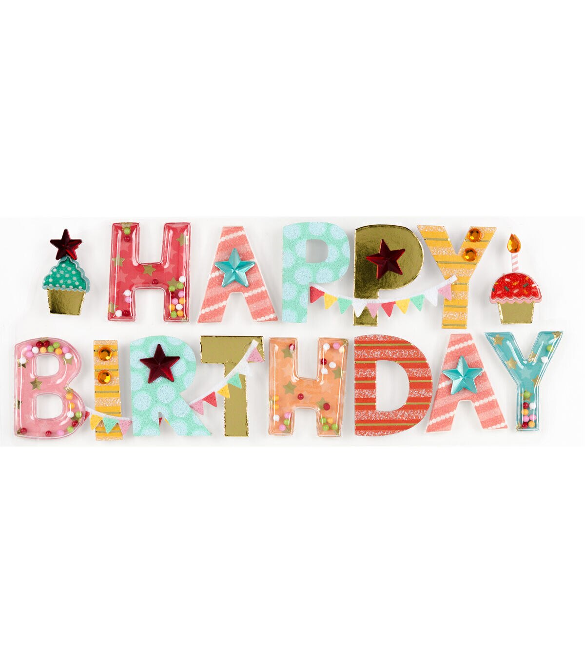HAPPY BIRTHDAY Cake Candles Jolees Boutique JOLEE'S BOUTIQUE DIMENSIONAL STICKERS 
