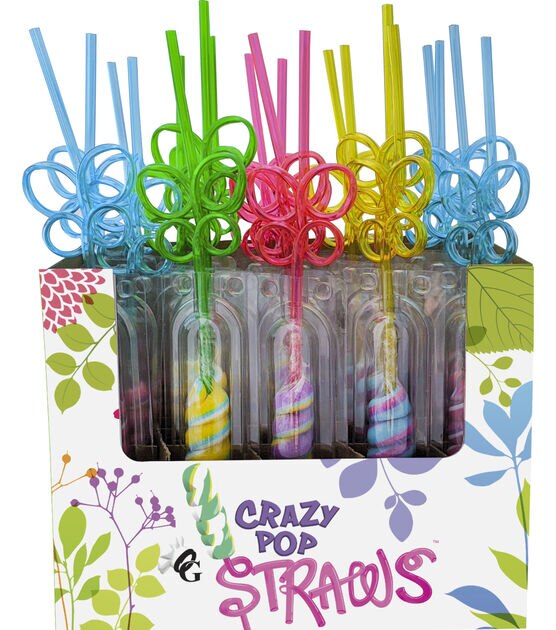 Swirl Pops on Crazy Straws - 20 Pc.