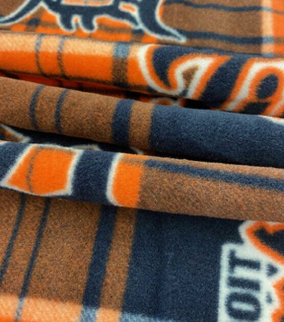 Fabric Traditions Detroit Tigers Fleece Fabric Plaid, , hi-res, image 3