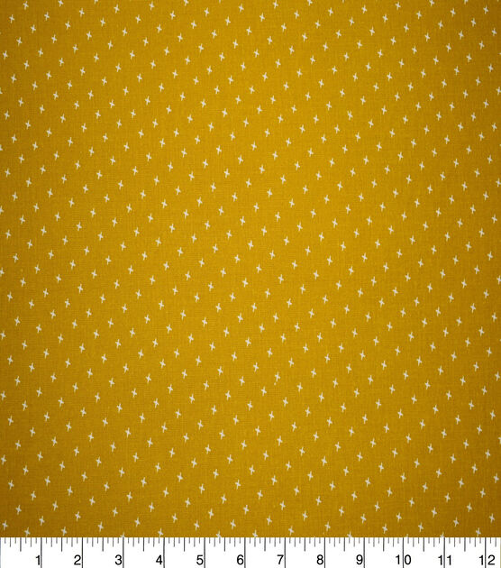 Orange Geometric Cotton Fabric, , hi-res, image 2
