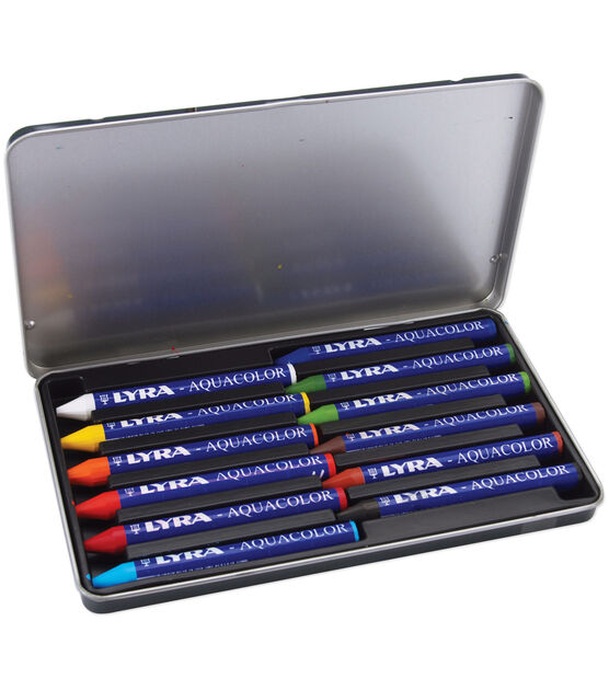 Lyra Aquacolor Water Soluble Crayons Assorted Colors 12pk