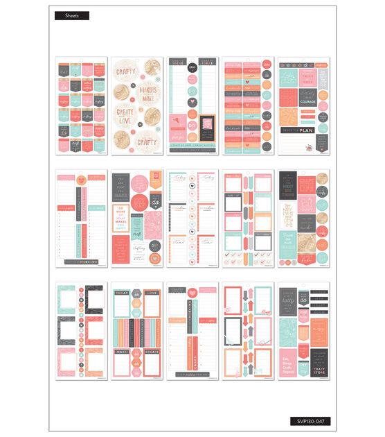 640pc Miss Maker 30 Sheet Happy Planner Sticker Pack, , hi-res, image 3