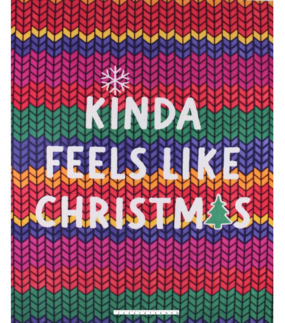 72" Wide Kinda Feels Like Christmas No Sew Fleece Blanket by Place & Time, , hi-res, image 3