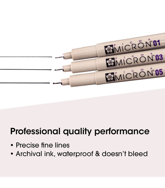 Pigma Micron Pens Assorted 3 Pkg Black, , hi-res, image 3