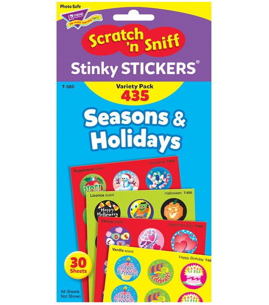 TREND 30 Sheet Seasons & Holidays Stinky Stickers Variety Pack 435pc, , hi-res, image 3