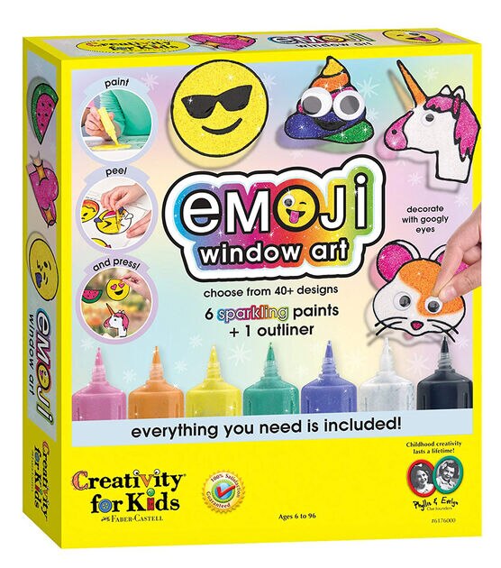 Creativity for Kids Emoji Window Art Activity Set
