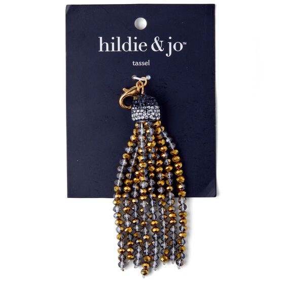 Gold & Silver Tassel With Crystals by hildie & jo