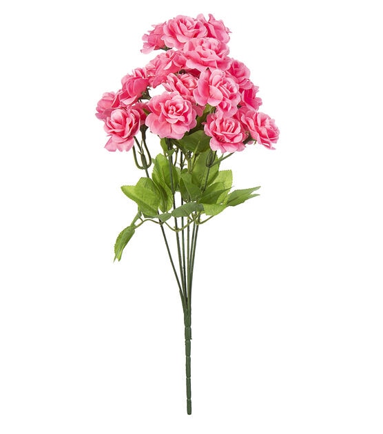 17" Pink Rose Bush by Bloom Room