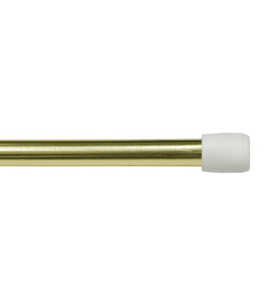 Kenney Strafford Spring Tension Curtain Rod Brass