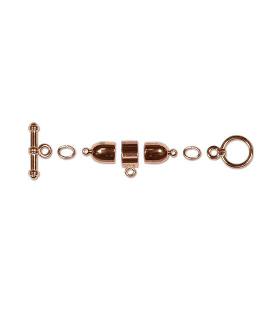 Kumihimo Finding Set 6mm Bullet Copper Plated, , hi-res, image 2