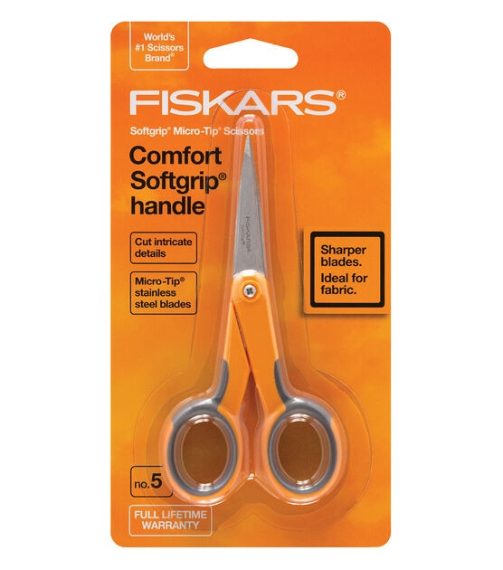 Fiskars 5" Softgrip Micro Tip Craft Scissors, , hi-res, image 2