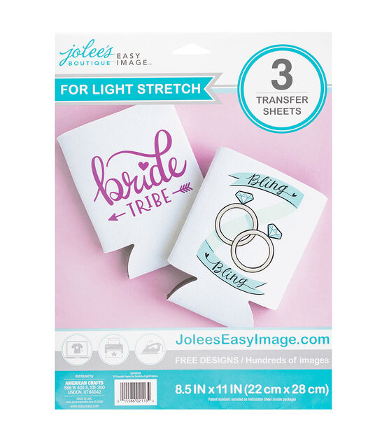 Jolee's Boutique 8.5" x 11" Easy Image Light Stretch Transfer Sheet 3pk