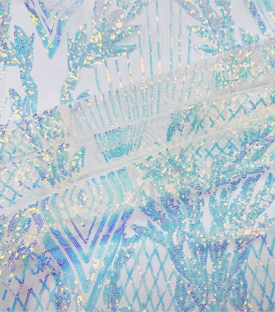 Tapestry Sequin Panel Irides Fabric, , hi-res, image 5