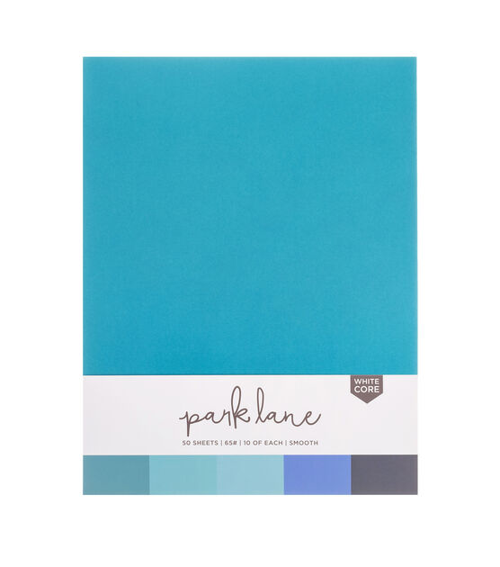 50 Sheet 8.5" x 11" Blue Smooth Cardstock Paper Pack by Park Lane