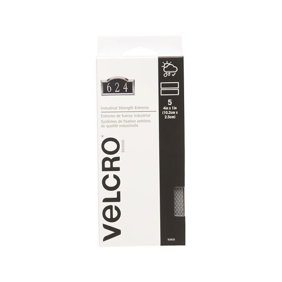VELCRO Brand IS Extreme 4in x 1in strips, titanium, 5 sets