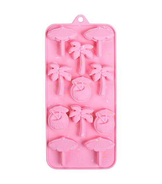 4" x 8" Summer Silicone Tropical Icons Candy Mold by STIR, , hi-res, image 2