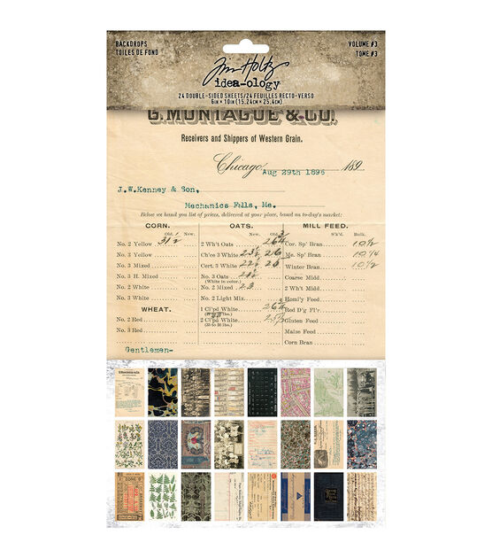 Tim Holtz 6" x 10" Volume 3 Double Sided Backdrops 24pk