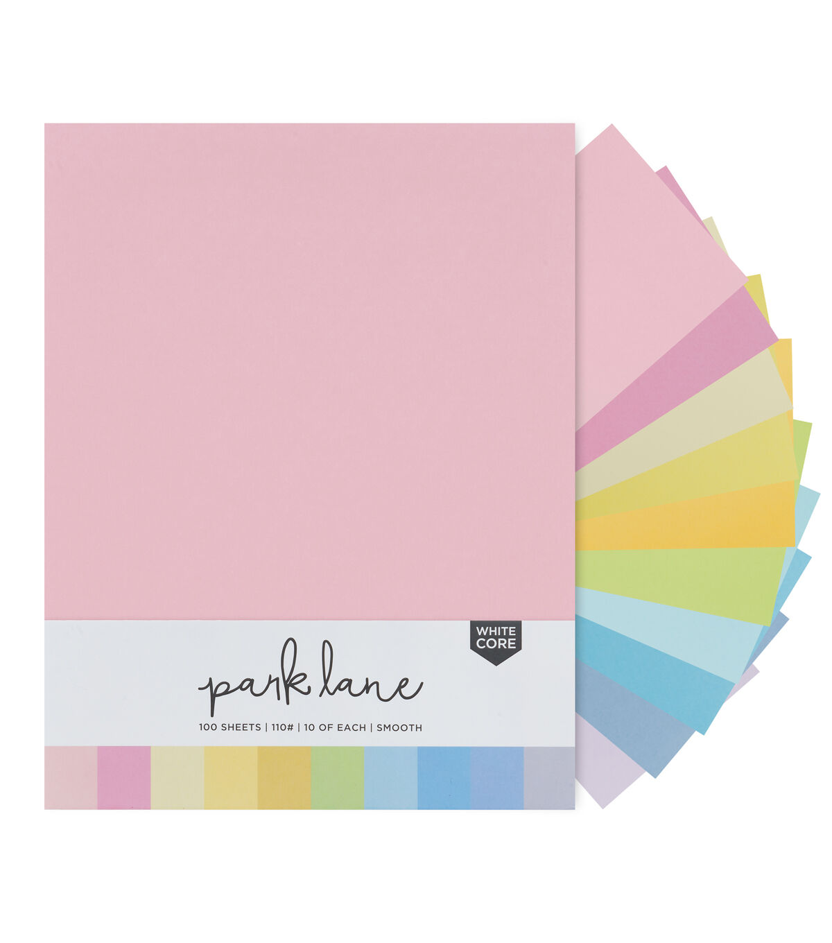 Cardstock 8.5 x 11 Paper Pack - 110 lb Assorted Pastel Colored Scrapbook Paper - Double Sided Card Stock for Crafts, Embossing, Cardmaking - 100