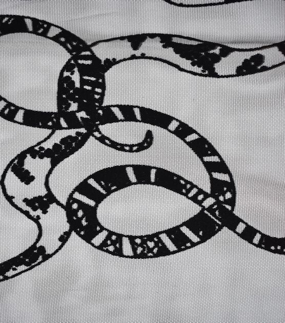 The Witching Hour Flocked Snake On Mesh Apparel Fabric, , hi-res, image 2
