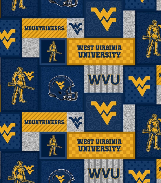West Virginia University Mountaineers Fleece Fabric College Patch, , hi-res, image 2