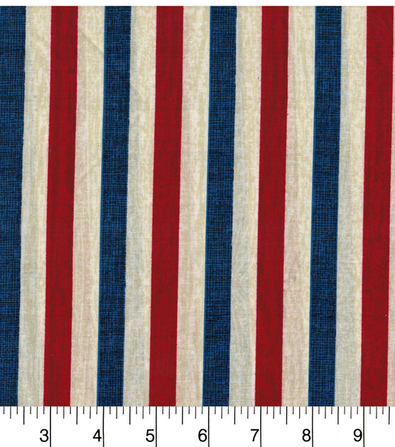 Patriotic Cotton Fabric Textured Stripe Patriotic Cotton Fabric, , hi-res, image 2