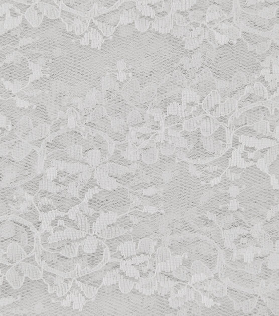 Bright White Chantilly Lace Fabric, , hi-res, image 5