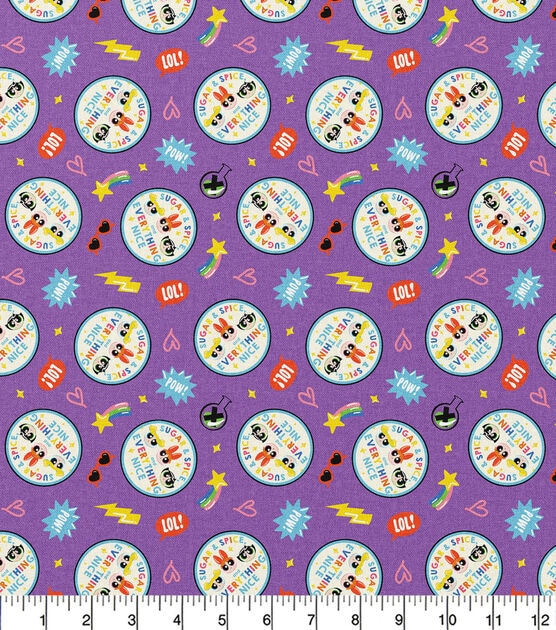Power Puff Girls Sugar And Spice Cotton Fabric
