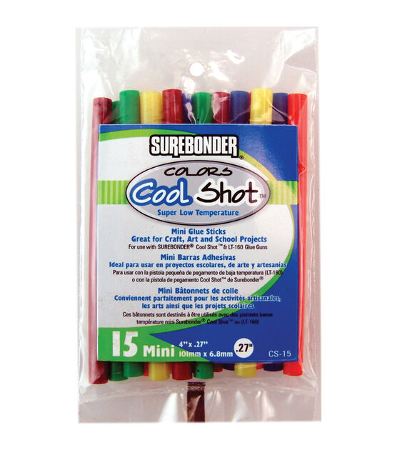 Cool Shot Color Glue Sticks 15Pcs 4In