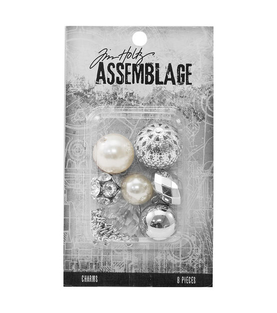 Tim Holtz Assemblage 8ct Bauble Mix Charms