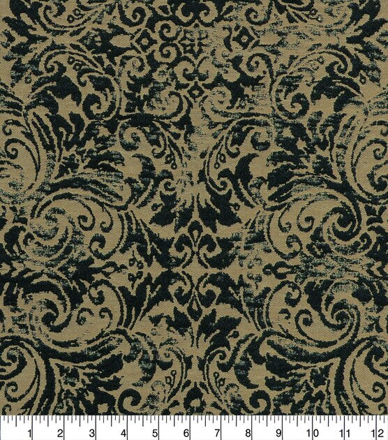 Covington Upholstery Fabric 55'' Black & Tan Pearson